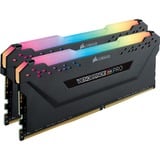 Corsair 64 Go DDR4-3200 Kit, Mémoire vive Noir, CMW64GX4M2E3200C16, Vengeance RGB PRO, XMP