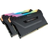 Corsair 64 Go DDR4-3200 Kit, Mémoire vive Noir, CMW64GX4M2E3200C16, Vengeance RGB PRO, XMP