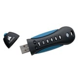 Corsair Padlock 3 lecteur USB flash 128 Go USB Type-A 3.2 Gen 1 (3.1 Gen 1) Noir, Bleu, Clé USB Noir/Bleu, 128 Go, USB Type-A, 3.2 Gen 1 (3.1 Gen 1), Casquette, Protection par mot de passe, Noir, Bleu