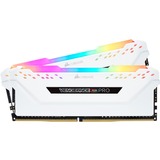 Corsair Vengeance CMW16GX4M2C3600C18W module de mémoire 16 Go 2 x 8 Go DDR4 3600 MHz, Mémoire vive Blanc, 16 Go, 2 x 8 Go, DDR4, 3600 MHz, 288-pin DIMM, Blanc