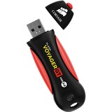 Corsair Voyager GT lecteur USB flash 1000 Go USB Type-A 3.2 Gen 1 (3.1 Gen 1) Noir, Rouge, Clé USB Noir/Rouge, 1000 Go, USB Type-A, 3.2 Gen 1 (3.1 Gen 1), 400 Mo/s, Casquette, Noir, Rouge