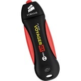 Corsair Voyager GT lecteur USB flash 1000 Go USB Type-A 3.2 Gen 1 (3.1 Gen 1) Noir, Rouge, Clé USB Noir/Rouge, 1000 Go, USB Type-A, 3.2 Gen 1 (3.1 Gen 1), 400 Mo/s, Casquette, Noir, Rouge