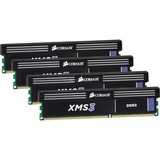 Corsair XMS3 16 Go (4x 4 Go) DDR3 1333 MHz CL9, Mémoire vive Kit Dual Channel 4 barrettes de RAM DDR3 PC10600, Détail Lite