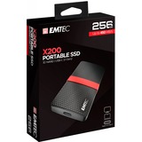 Emtec X200 Portable SSD 256 Go Noir/Rouge, USB-C 3.2 (5 Gbit/s)