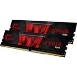 G.Skill 16 Go DDR4-2666 Kit, Mémoire vive Noir, F4-2666C19D-16GIS, Aegis