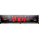 G.Skill D4 8Go 2400-15 AEGIS, Mémoire vive 8 Go, 1 x 8 Go, DDR4, 2400 MHz, 288-pin DIMM, Noir, Rouge