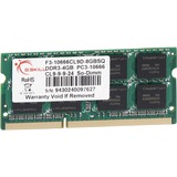 G.Skill SQ 4 Go DDR3-1333 (1x 4 Go) mémoire PC portable F3-10666CL9S-4GBSQ, SO-DIMM