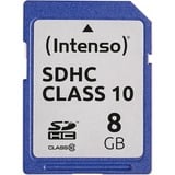 Intenso 3411460 mémoire flash 8 Go SDHC Classe 10, Carte mémoire 8 Go, SDHC, Classe 10, 25 Mo/s, Résistant aux chocs, Résistant à une température, Résistant aux rayons X, Noir