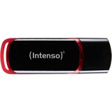 Intenso 64GB USB2.0 lecteur USB flash 64 Go USB Type-A 2.0 Noir, Rouge, Clé USB Noir/Rouge, 64 Go, USB Type-A, 2.0, 28 Mo/s, Casquette, Noir, Rouge