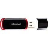 Intenso 64GB USB2.0 lecteur USB flash 64 Go USB Type-A 2.0 Noir, Rouge, Clé USB Noir/Rouge, 64 Go, USB Type-A, 2.0, 28 Mo/s, Casquette, Noir, Rouge
