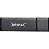Intenso Alu Line lecteur USB flash 64 Go USB Type-A 2.0 Anthracite, Clé USB Anthracite, 64 Go, USB Type-A, 2.0, 28 Mo/s, Casquette, Anthracite