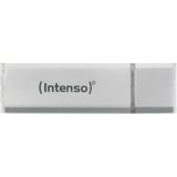 Intenso Alu Line lecteur USB flash 64 Go USB Type-A 2.0 Argent, Clé USB Argent, 64 Go, USB Type-A, 2.0, 28 Mo/s, Casquette, Argent