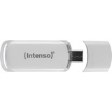Intenso Flash Line lecteur USB flash 64 Go USB Type-C 3.2 Gen 1 (3.1 Gen 1) Blanc, Clé USB Blanc, 64 Go, USB Type-C, 3.2 Gen 1 (3.1 Gen 1), 70 Mo/s, Casquette, Blanc