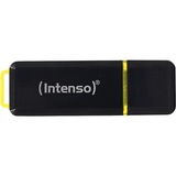 Intenso High Speed Line lecteur USB flash 128 Go USB Type-A 3.2 Gen 1 (3.1 Gen 1) Noir, Jaune, Clé USB Noir/Jaune, 128 Go, USB Type-A, 3.2 Gen 1 (3.1 Gen 1), 250 Mo/s, Casquette, Noir, Jaune