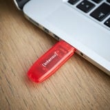 Intenso Rainbow Line lecteur USB flash 128 Go USB Type-A 2.0 Rouge, Transparent, Clé USB Rouge, 128 Go, USB Type-A, 2.0, 28 Mo/s, Casquette, Rouge, Transparent