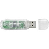 Intenso Rainbow Line lecteur USB flash 32 Go USB Type-A 2.0 Transparent, Clé USB Transparent, 32 Go, USB Type-A, 2.0, 28 Mo/s, Casquette, Transparent