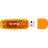 Intenso Rainbow Line lecteur USB flash 64 Go USB Type-A 2.0 Orange, Clé USB Orange, 64 Go, USB Type-A, 2.0, 28 Mo/s, Casquette, Orange