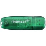 Intenso Rainbow Line lecteur USB flash 8 Go USB Type-A 2.0 Vert, Clé USB Vert, 8 Go, USB Type-A, 2.0, 28 Mo/s, Casquette, Vert