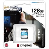 Kingston Canvas Go! Plus 128 Go SDXC, Carte mémoire Noir, UHS-I U3, Class 10, A2