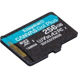 Kingston Canvas Go! Plus 256 Go microSDXC, Carte mémoire Noir, Incl. Adapter, USH-I, U3, V30, A2