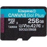 Kingston Canvas Go! Plus 256 Go microSDXC, Carte mémoire Noir, Incl. Adapter, USH-I, U3, V30, A2