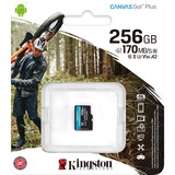 Kingston Canvas Go! Plus 256 Go microSDXC, Carte mémoire Noir, Incl. Adapter, USH-I, U3, V30, A2