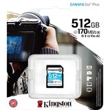 Kingston Canvas Go! Plus 512 Go SDXC, Carte mémoire Noir, UHS-I U3, Class 10, A2