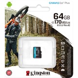 Kingston Canvas Go! Plus 64 Go microSDXC, Carte mémoire Noir