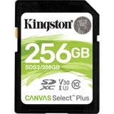 Kingston Canvas Select Plus 256 Go SDXC, Carte mémoire Noir, 256 Go, SDXC