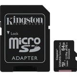 Kingston Canvas Select Plus 64 Go MicroSDXC UHS-I Classe 10, Carte mémoire Noir, 64 Go, MicroSDXC, Classe 10, UHS-I, 100 Mo/s, 85 Mo/s