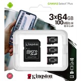 Kingston Canvas Select Plus 64 Go MicroSDXC UHS-I Classe 10, Carte mémoire Noir, 64 Go, MicroSDXC, Classe 10, UHS-I, 100 Mo/s, 85 Mo/s