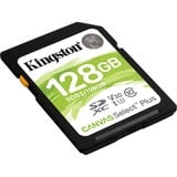 Kingston Canvas Select Plus SDXC 128 Go, Carte mémoire Noir, SDS2/128GB, Class 10 UHS-I U3