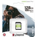 Kingston Canvas Select Plus SDXC 128 Go, Carte mémoire Noir, SDS2/128GB, Class 10 UHS-I U3