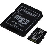 Kingston Canvas Select Plus microSD Card 128 Go, Carte mémoire Noir, SDCS2/128Go, Class 10 UHS-I A1, Incl. Adaptateur