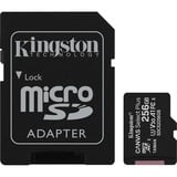 Kingston Canvas Select Plus microSD Card 256 Go, Carte mémoire Noir, Classe 10, UHS-I, 100 Mo/s, 85 Mo/s