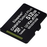 Kingston Canvas Select Plus microSD Card 512 Go, Carte mémoire Noir, SDCS2/512GBSP, Class 10 UHS-I A1