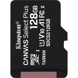 Kingston Carte microSD Canvas Select Plus 128 Go, Carte mémoire Noir, SDCS2/128GoSP, Classe 10 UHS-I A1