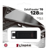 Kingston DataTraveler 70 128 Go, Clé USB Noir, DT70/128 Go, USB-C 3.2 Gen 1