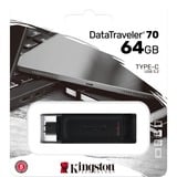 Kingston DataTraveler 70 64 Go, Clé USB Noir, DT70/64 Go, USB-C 3.2 Gen 1