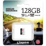 Kingston High Endurance 128 GB microSDXC, Carte mémoire Blanc/Noir, UHS-I (U1), Class 10, A1