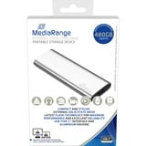 MediaRange MR1102 lecteur à circuits intégrés externe 480 Go Argent SSD Argent, 480 Go, M.2, USB Type-C, 3.2 Gen 2 (3.1 Gen 2), 450 Mo/s, Argent