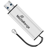 MediaRange MR917 lecteur USB flash 64 Go USB Type-A 3.2 Gen 1 (3.1 Gen 1) Noir, Argent, Clé USB Argent/Noir, 64 Go, USB Type-A, 3.2 Gen 1 (3.1 Gen 1), 80 Mo/s, Slide, Noir, Argent