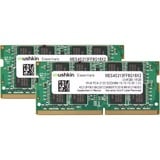 Mushkin Essentials module de mémoire 16 Go 2 x 8 Go DDR4 2133 MHz, Mémoire vive 16 Go, 2 x 8 Go, DDR4, 2133 MHz