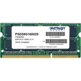 Patriot 8GB PC3-12800 module de mémoire 8 Go 1 x 8 Go DDR3 1600 MHz, Mémoire vive 8 Go, 1 x 8 Go, DDR3, 1600 MHz, 204-pin SO-DIMM