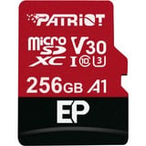 Patriot PEF256GEP31MCX mémoire flash 256 Go MicroSDXC Classe 10, Carte mémoire Rouge/Noir, 256 Go, MicroSDXC, Classe 10, 100 Mo/s, 80 Mo/s, Class 3 (U3)