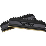 Patriot Viper 4 PVB416G300C6K module de mémoire 16 Go 2 x 8 Go DDR4 3000 MHz, Mémoire vive Noir, 16 Go, 2 x 8 Go, DDR4, 3000 MHz, 288-pin DIMM