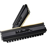 Patriot Viper 4 PVB416G300C6K module de mémoire 16 Go 2 x 8 Go DDR4 3000 MHz, Mémoire vive Noir, 16 Go, 2 x 8 Go, DDR4, 3000 MHz, 288-pin DIMM