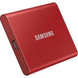 SAMSUNG Portable T7, 2 To, SSD Rouge, MU-PC2T0R/WW, USB 3.2 Gen.2 (10 Gbps)