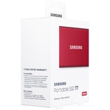 SAMSUNG Portable T7, 500 Go, SSD Rouge, MU-PC500R/WW, USB 3.2 Gen.2 (10 Gbps)