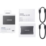 SAMSUNG Portable T7, 500 Go, SSD Gris, MU-PC500T/WW, USB 3.2 Gen.2 (10 Gbps)